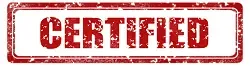 Certificate stamp